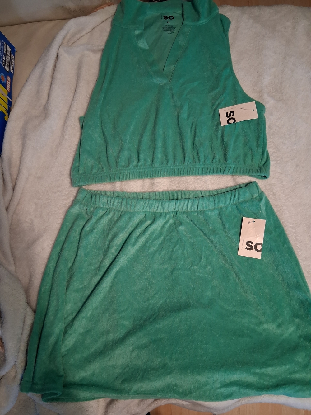 Kohl's SO Girls' Teal Terry Cloth Skort Set